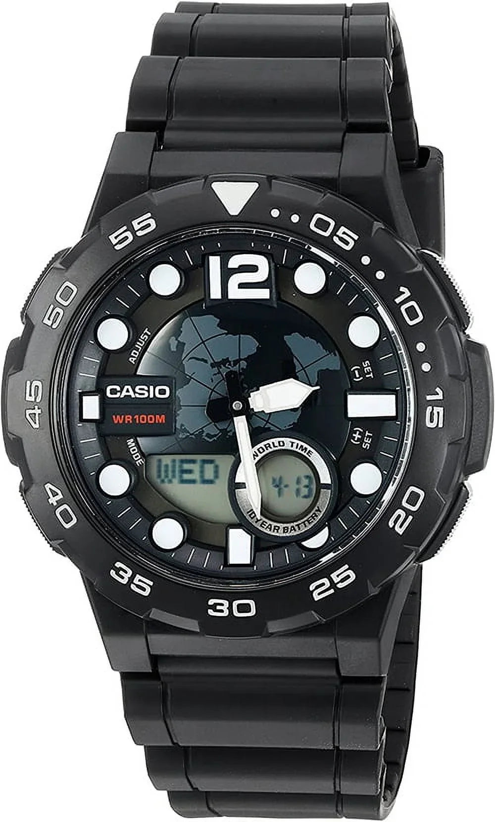Men's Ana-Digi Dive Sizetyle Watch, Black, AEQ100W-1AVCF