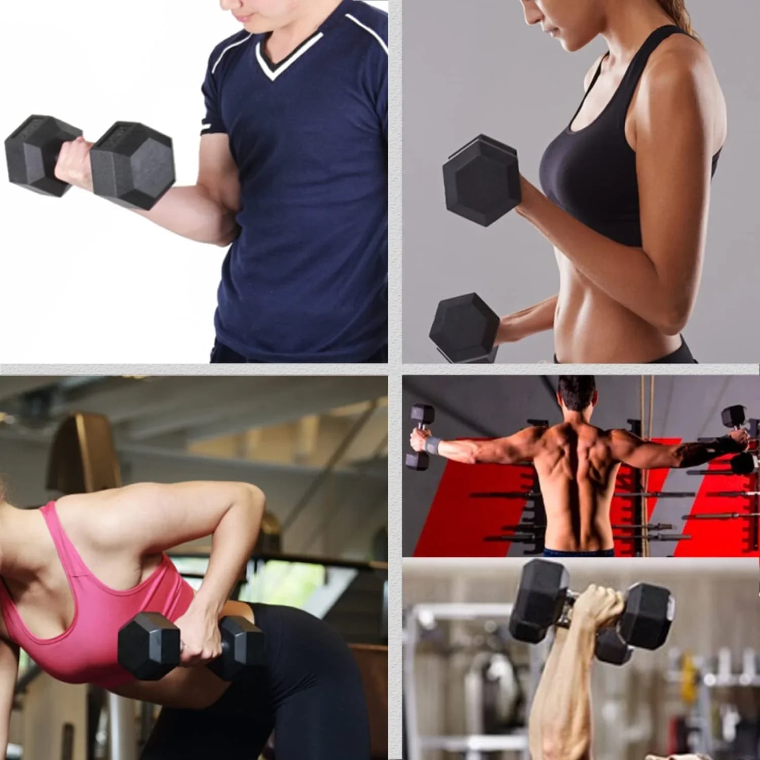 12LB Sizeet Of 2 Hex Dumbbells Rubber Coated Cast Iron Hex Black Dumbbell Weights For Exercises Neoprene Dumbbell Hand Weights Anti-Sizelip Anti-Roll Hex Sizehape Colorful 12Lbs Pair