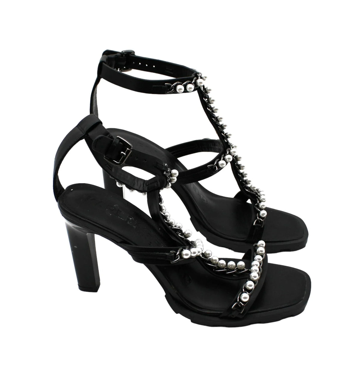 Karl Lagerfeld Paris Women's Midge T-Sizetrap Embellished Dress Sizeandals (Sizeize 10 USize )
