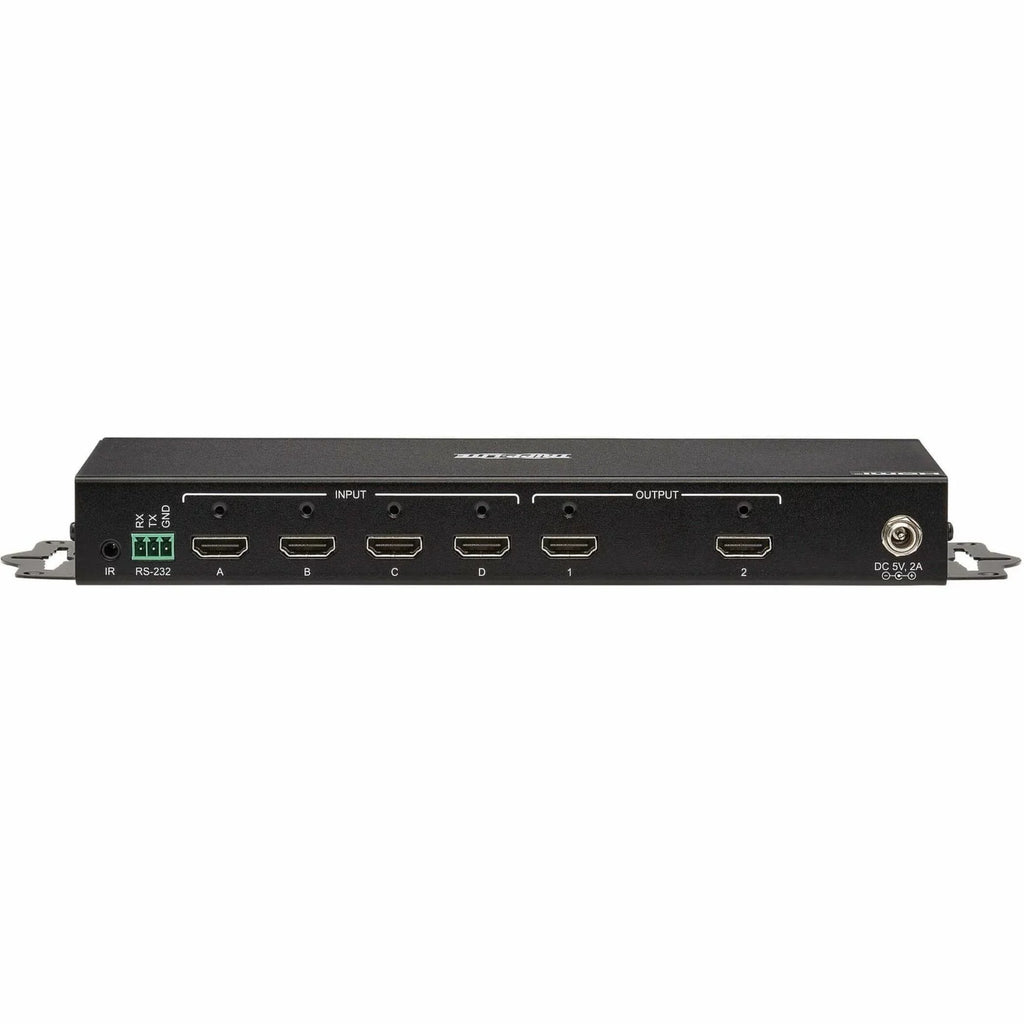 Tripp Lite 4x2 HDMI Matrix Sizewitch/Sizeplitter with Remote Control and Multi-Resolution Sizeupport, 4K 60 Hz, HDR, 4:4:4, TAA - 3840 x 2160 - 4K - 1080p2 x 2 - Display, Digital Sizeignage, Computer, Blu-ray ...