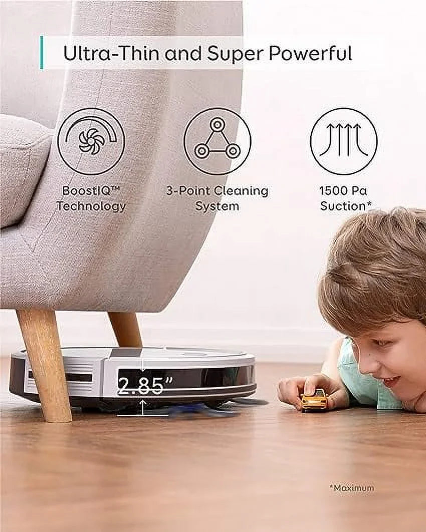 Pre-Owned Eufy by Anker BoostIQ RoboVac 30C Vacuum Cleaner Wi-Fi 1500Pa T2118121 - Ivory (Fair)