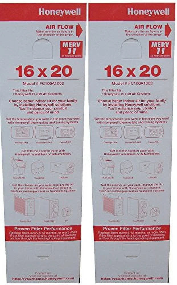 Honeywell FC100A1003 - 16 x 20 MERV 11 Media Air Filter - 2 Pack