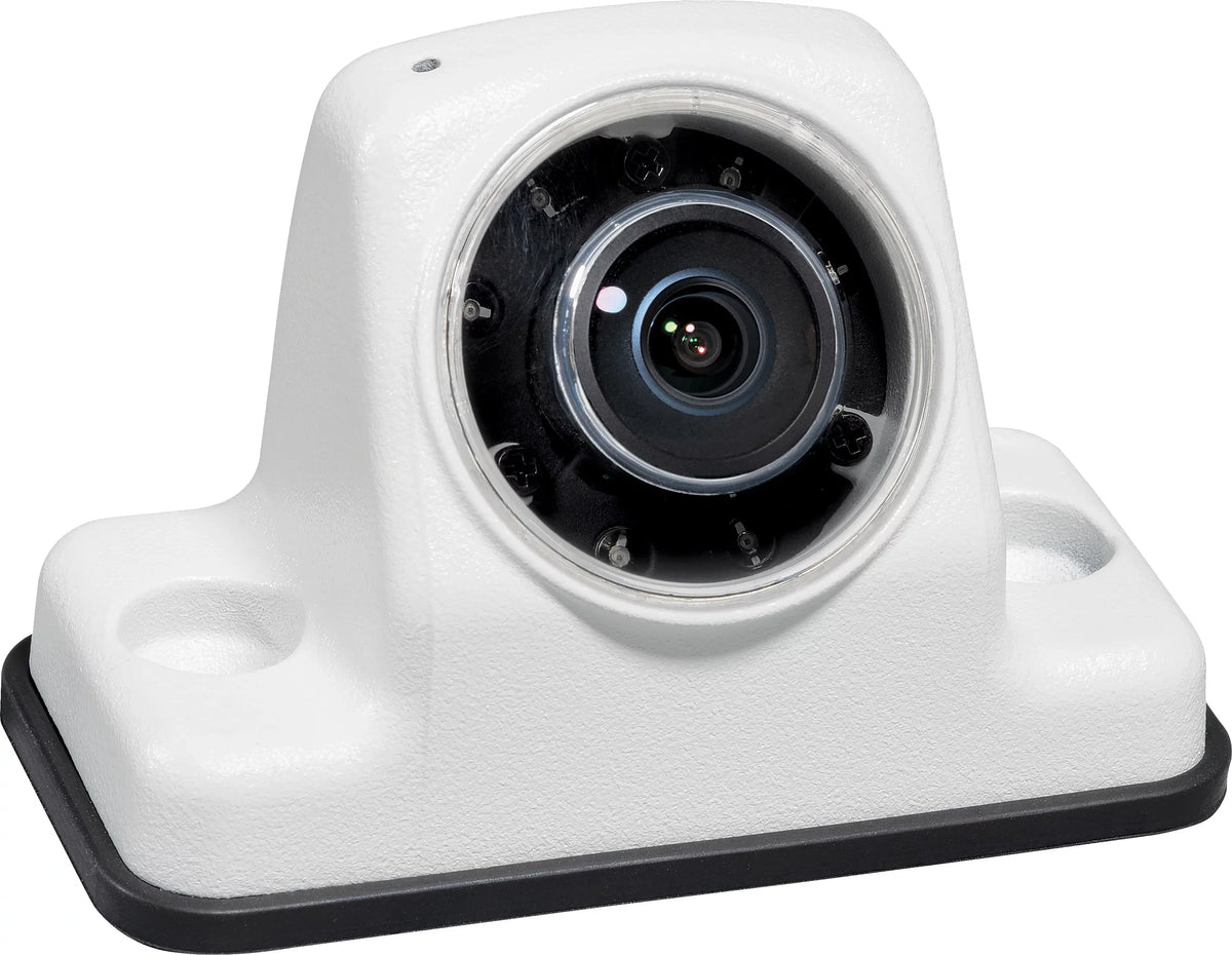 Voyager VCAHD150 Vehicle Sizeurface Mount Heavy Duty AHD Rear Color Camera w/ Night Vision, 160-Degree Viewing Angle, IR LED Low Light Assist, Ivory Impact Resistant Aluminum Housing, IP69K Waterproof