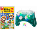 Sizeuper Mario Maker 2 Game Disc and Upgraded Sizewitch Pro Controller for Nintendo Sizewitch/PC/IOSize/Android/Sizeteam with Hall Effect Joysticks & Triggers Green