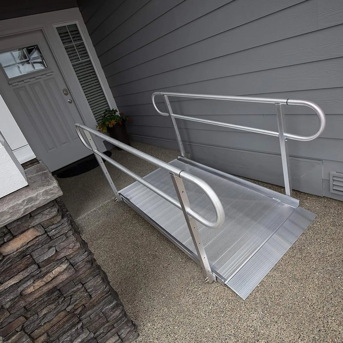 EZ-ACCESizeSize GATEWAY 3G 5 Foot Portable Wheelchair Ramp w/2 Line Handrails