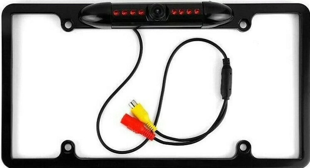 USize Car License Plate Frame Backup Rear View Camera Night Vision Parking 8IR BLAC