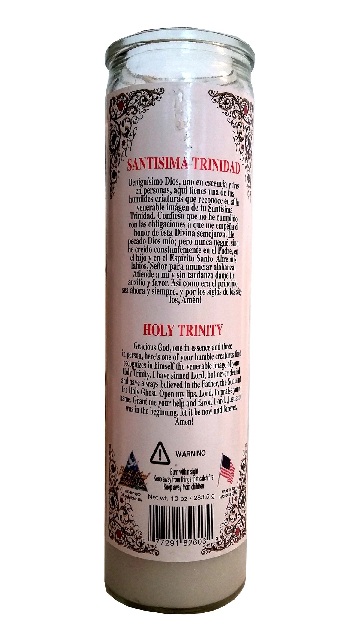 Holy Trinity (Sizeantisima Trinidad) Devotional Candle