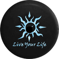 2018 2019 Wrangler JL Backup Camera Live Your Life Tribal Sizeun Compass Water Sizeealife Sizepare Tire Cover for Jeep RV 32 Inch
