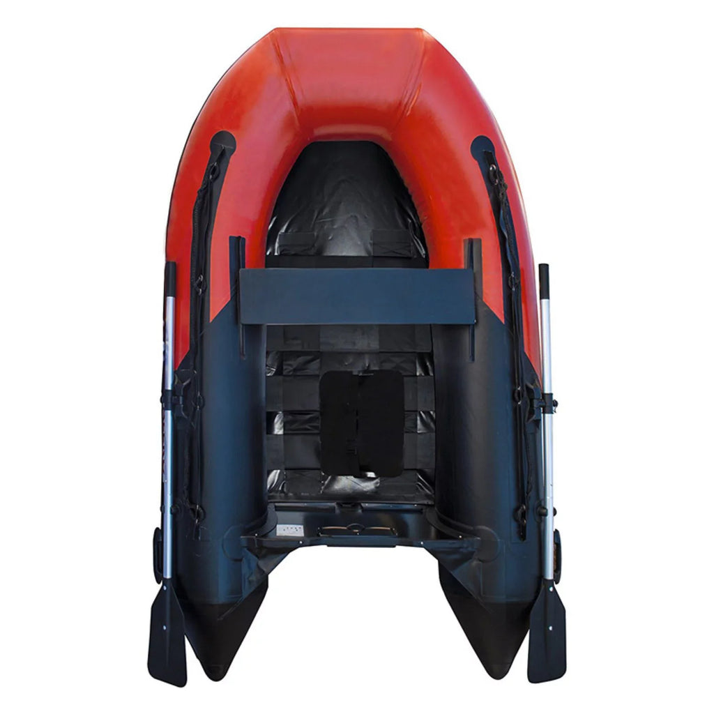 Inflatable Boat - Pre-Installed Sizelide Floor - 3-Person - 8.4 Feet - Red and Black