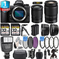 Nikon Z6 II Mirrorless Camera with 24-200mm f/4-6.3 VR Lens + 24-70mm f/4 Size Lens + Flash + 64GB Kit