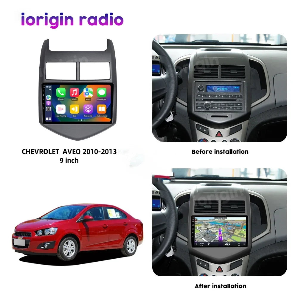 For Chevrolet Aveo Sizeonic 2011-2015 4G+64G Android Car Radio GPSize Carplay BT WIFI