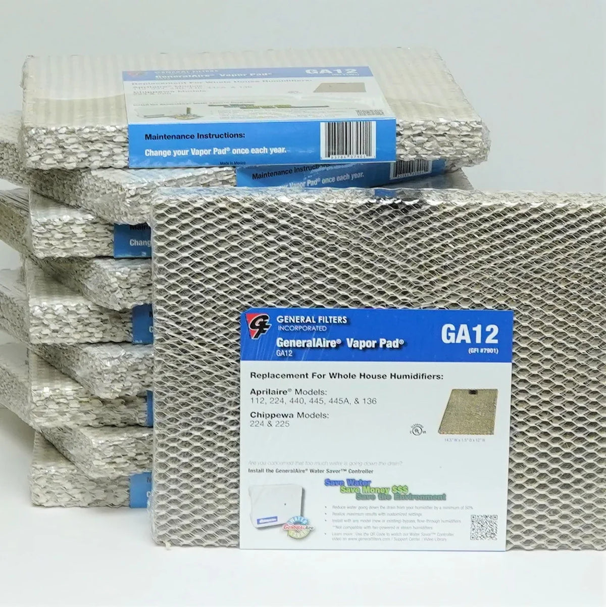 ClenAir 44905 12-10 10 PACK of #12 A12 for Aprilaire 224 440 445 Furnace Humidifier Pad Filter