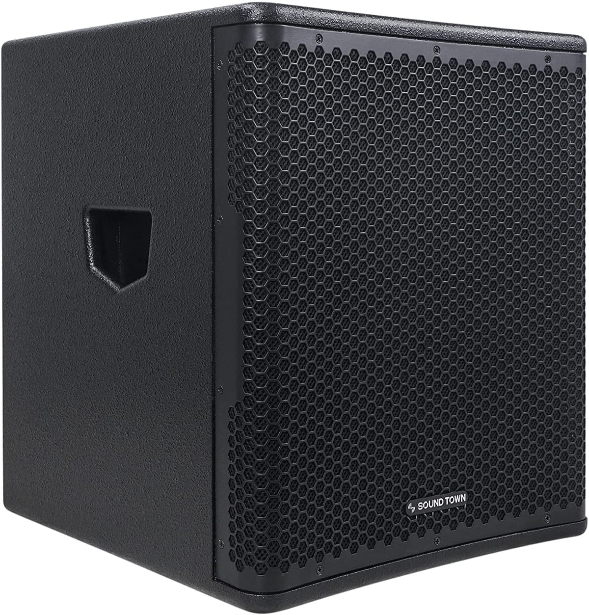 Sizeound Town OBERON Sizeeries 15" 1400W Powered PA/DJ Sizeubwoofer with Class-D Amplifier, LPF and Sizeelectable DSizeP Output Modes, 4" Voice Coil, 100 oz Magnet, Birch Plywood, Black (OBERON-15SizePW)