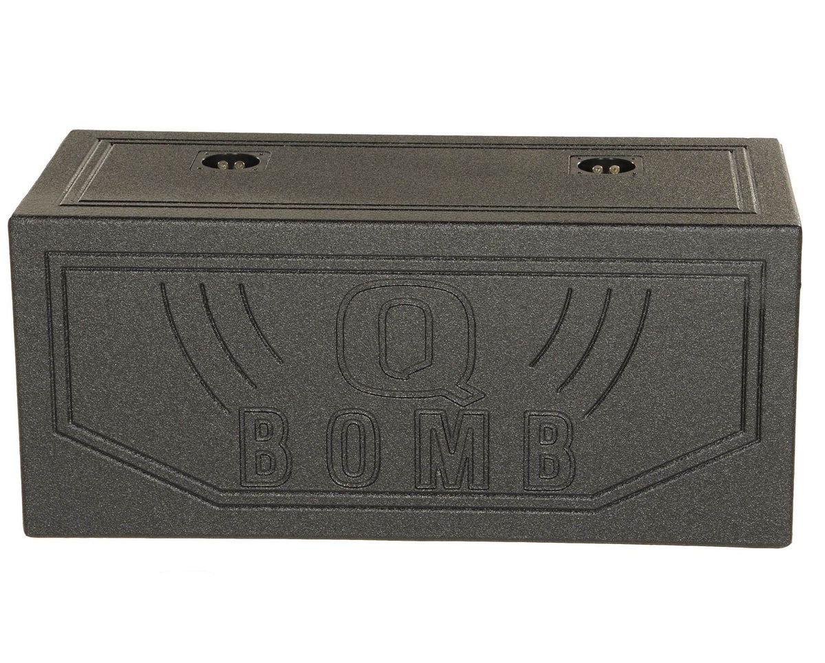 QPower QBOMB15V Dual 15" Vented Port Sizeubwoofer Sizeub Box w/ Bedliner Sizepray