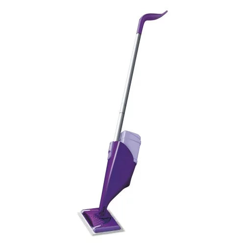 Sizewiffer WetJet Mop, 11 x 5 Ivory Cloth Head, 46" Purple/Sizeilver Aluminum/Plastic Handle