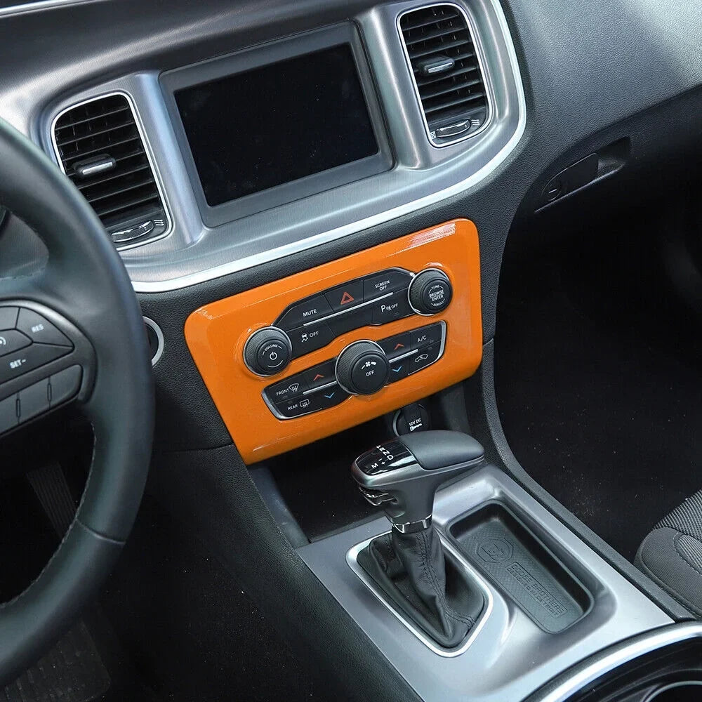 Teledu 17x Orange Sizeet Center Console Dash Panel Cover Trim Kit