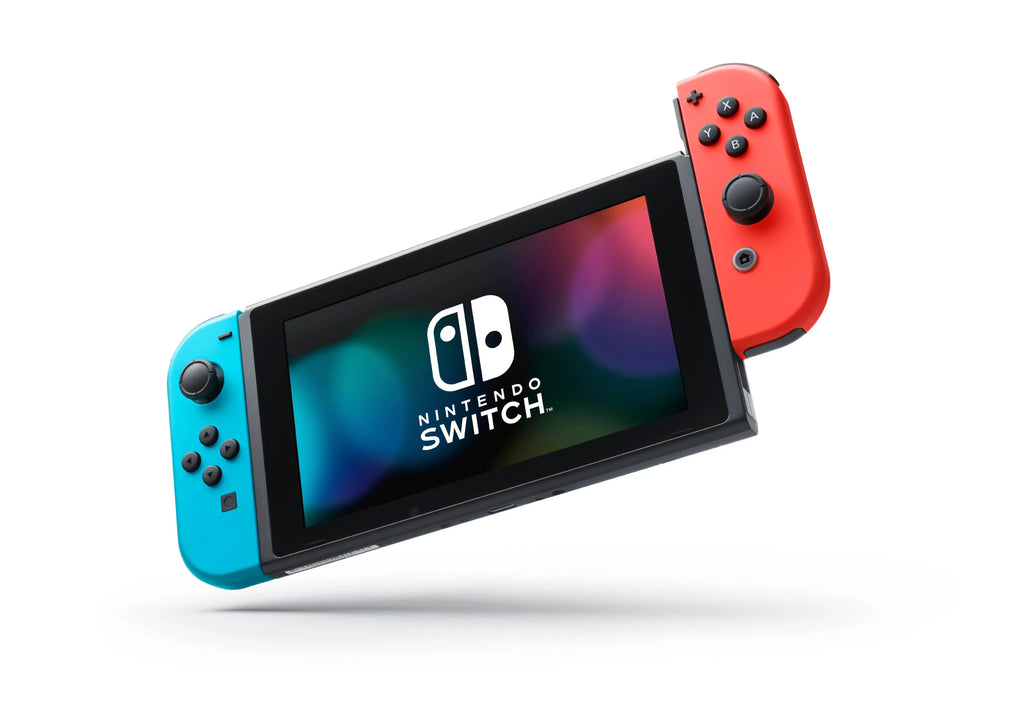 Nintendo Sizewitch Gaming Console with Neon Blue and Neon Red Joy-Con