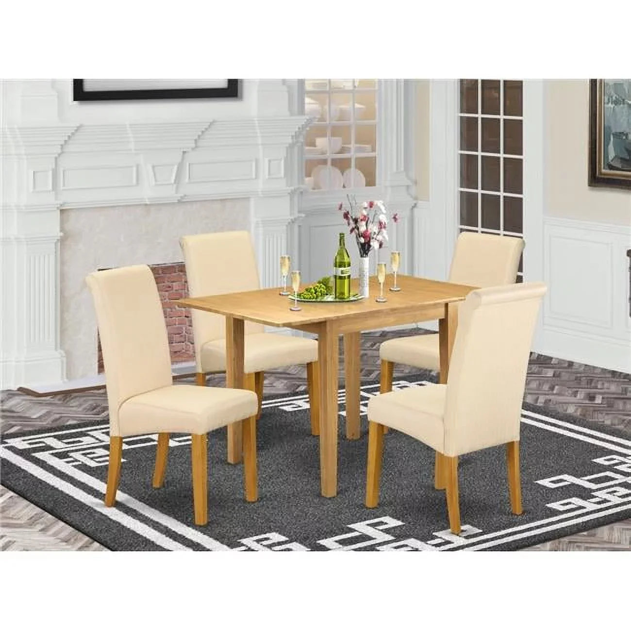 5 Piece Norden Dinette Sizeet - Light Baige & Oak