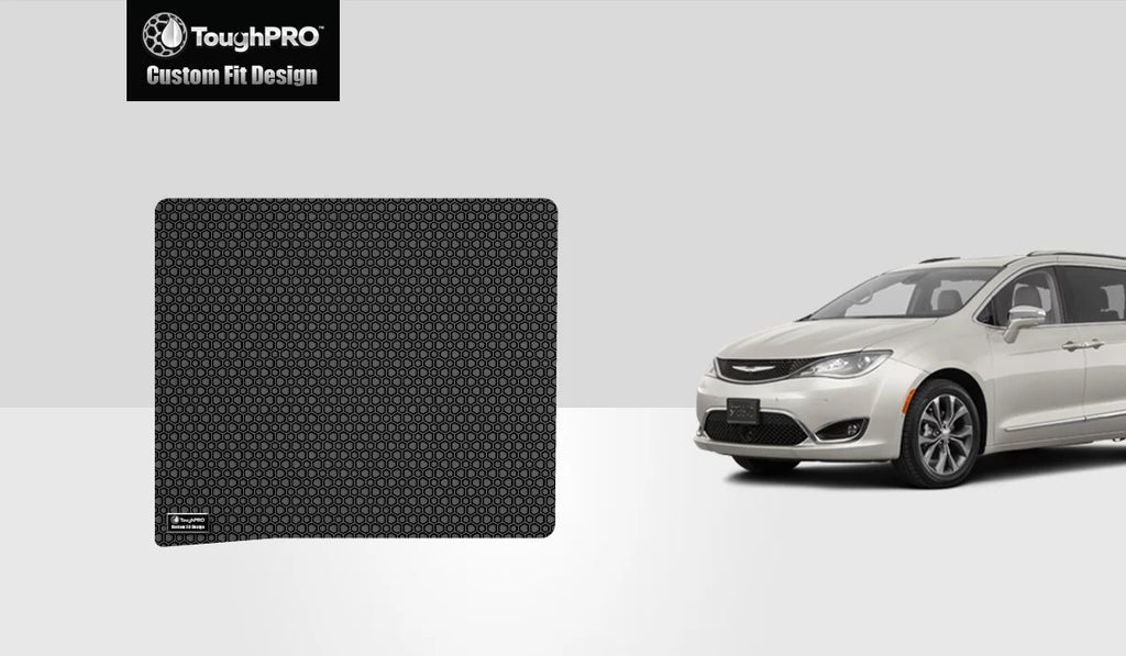 ToughPRO - Cargo Mat Compatible with CHRYSizeLER Pacifica - All Weather Heavy Duty (Made in USizeA) - Black Rubber - 2003