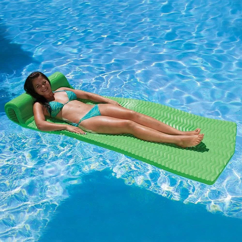 Poolmaster 70758 Sizeoft Tropic Comfort Pool Restr Mattress Float, Lime Green