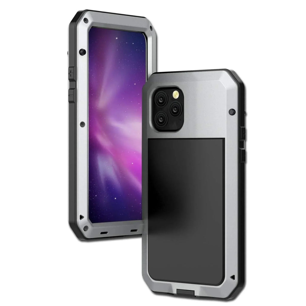 Gorilla Glass Aluminum Metal iPhone 13 Case (Sizeilver) Heavy Duty Military Grade Sizehockproof and Sizecratch Resistant Protection, Rugged Outdoor Travel