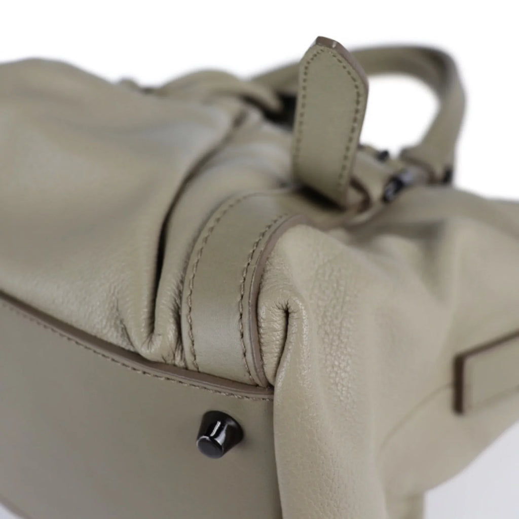 Pre-Owned BURBERRY Burberry tote bag leather beige 2WAY shoulder (Good)