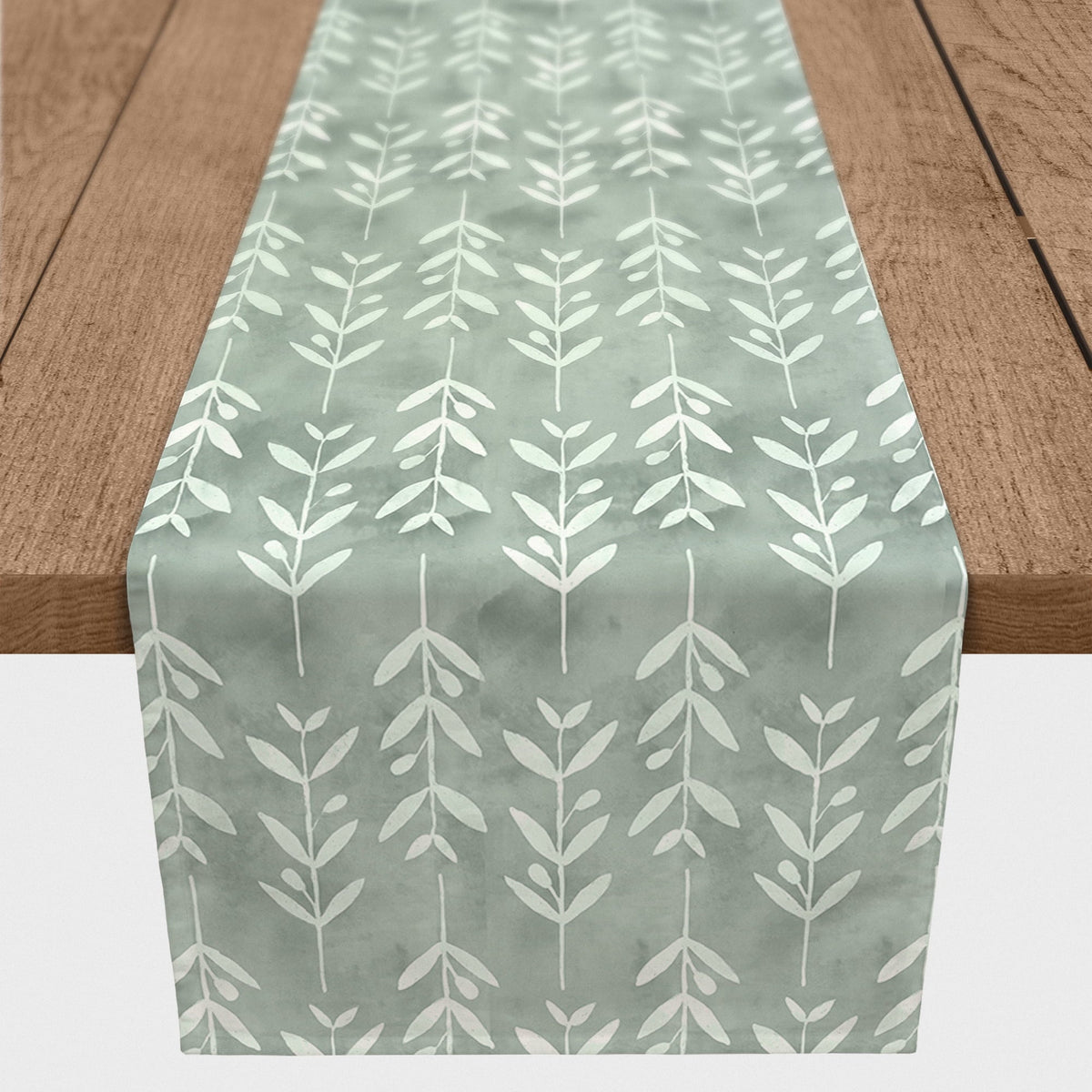 Creative Products Leafy Vine Pattern Sizeoft Green 16 x 72 Poly Twill Table Runner