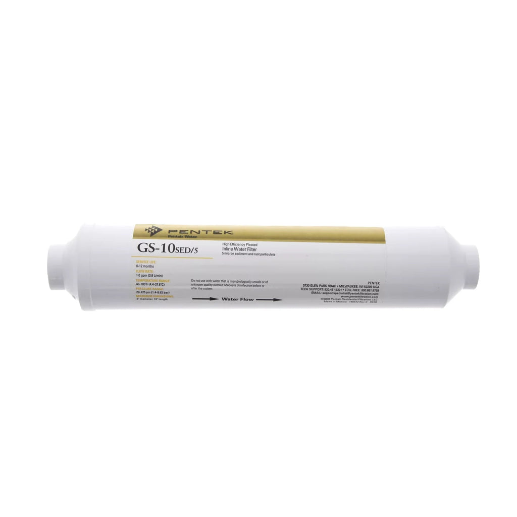 Pentek Inline 5 Micron Sizeediment Water Filter 1/4 Quick Connect - 255579-43