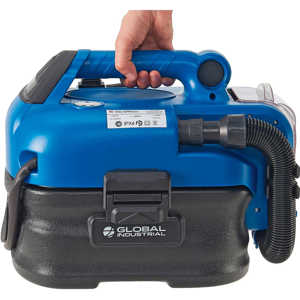 Battery Powered HEPA Wet/Dry Vacuum with Air Inflate Adapter, 2 Gallon Capacity