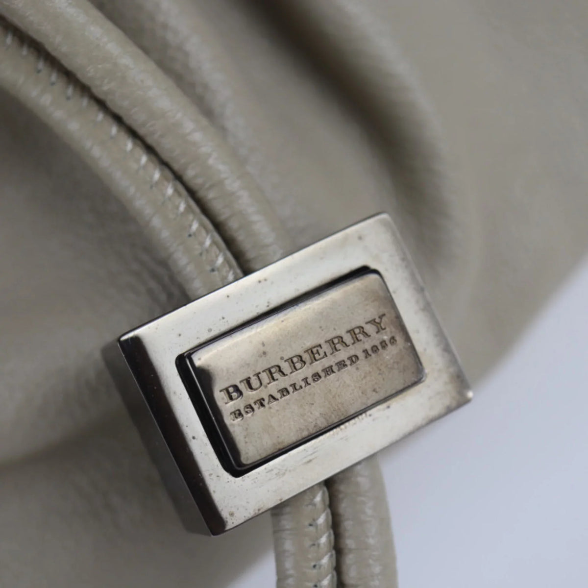 Pre-Owned BURBERRY Burberry tote bag leather beige 2WAY shoulder (Good)