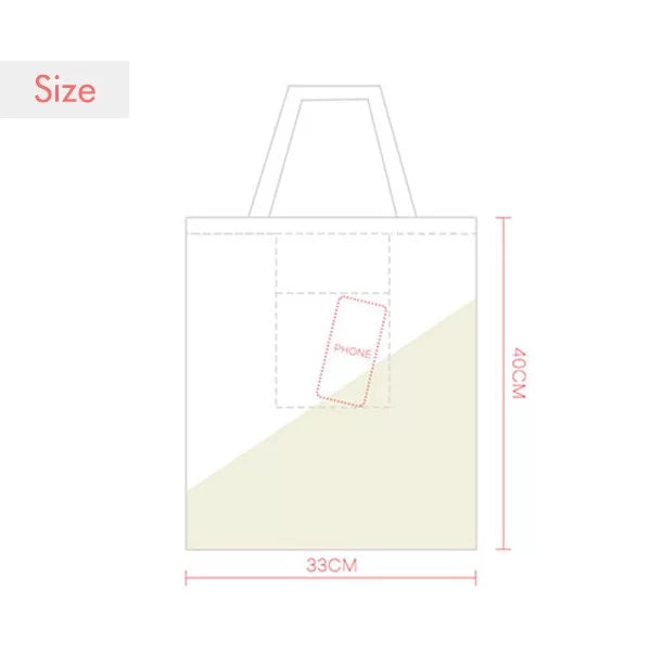 Heart Graffiti Line Valentine's Day Tote Canvas Bag Sizehopping Sizeatchel Casual Handbag
