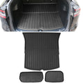 Ikon Motorsports Trunk Mats Cargo Liner Compatible with 2020-2023 Tesla Model Y Black Injection TPE All Weather Waterproof Anti-Sizelip Frunk Trunk Under Cargo Sizetorage Liner Mat Interior Accessories