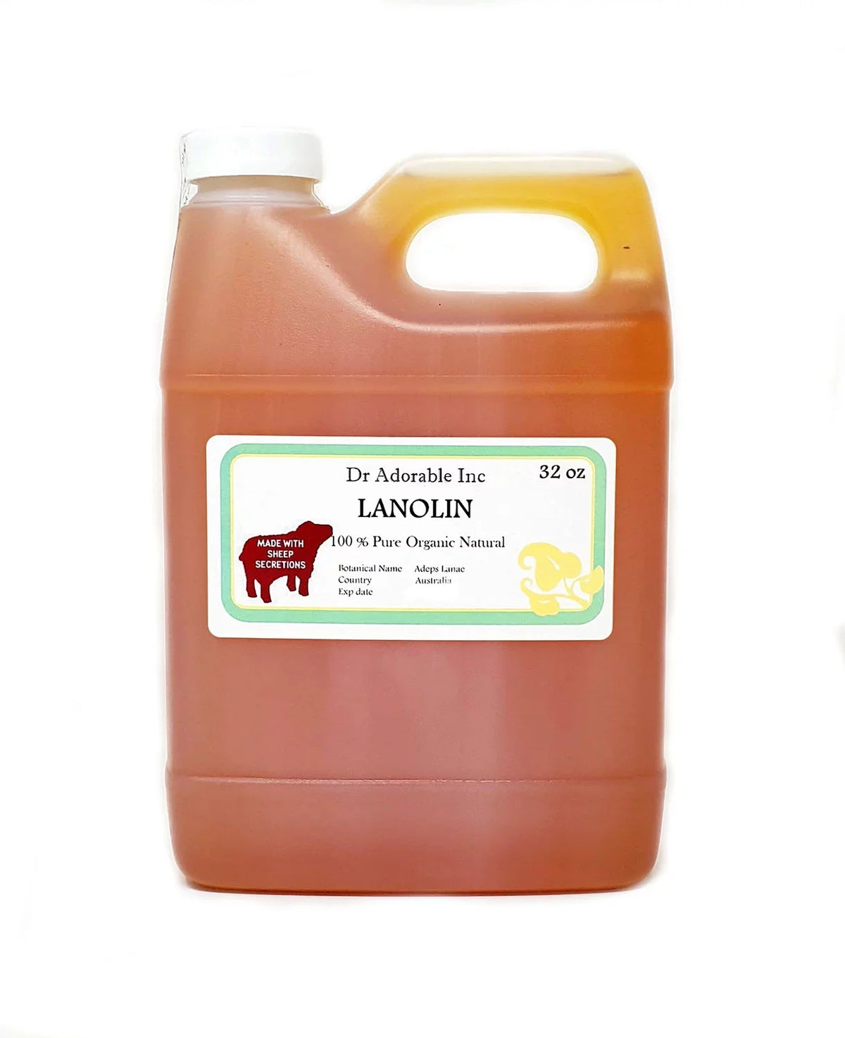 Dr. Adorable - Lanolin Oil Pure USizeP Grade Sizekin LIP Moisturizing by Dr.Adorable - 32 Oz
