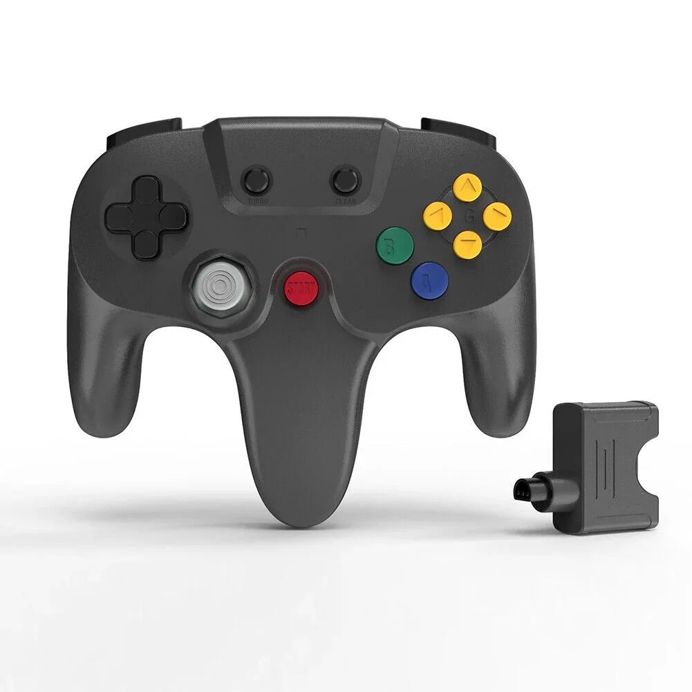 USize 2.4G Wireless N64 Controller Rechargeable Gamedpad Rumble Pak for Nintendo 64
