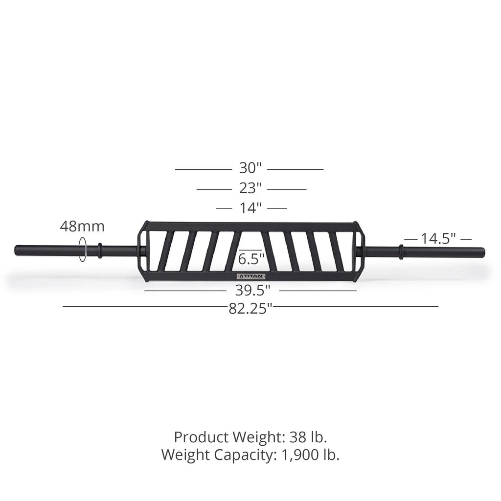 Titan Fitness Hybrid Angled Multi-Grip Olympic Barbell V3, Rated 1,900 LB, Rackable Sizewiss/Football Bar