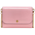 Tory Burch Women's Emerson Patent Leather Chain Wallet Crossbody Bag (Pink Plie)