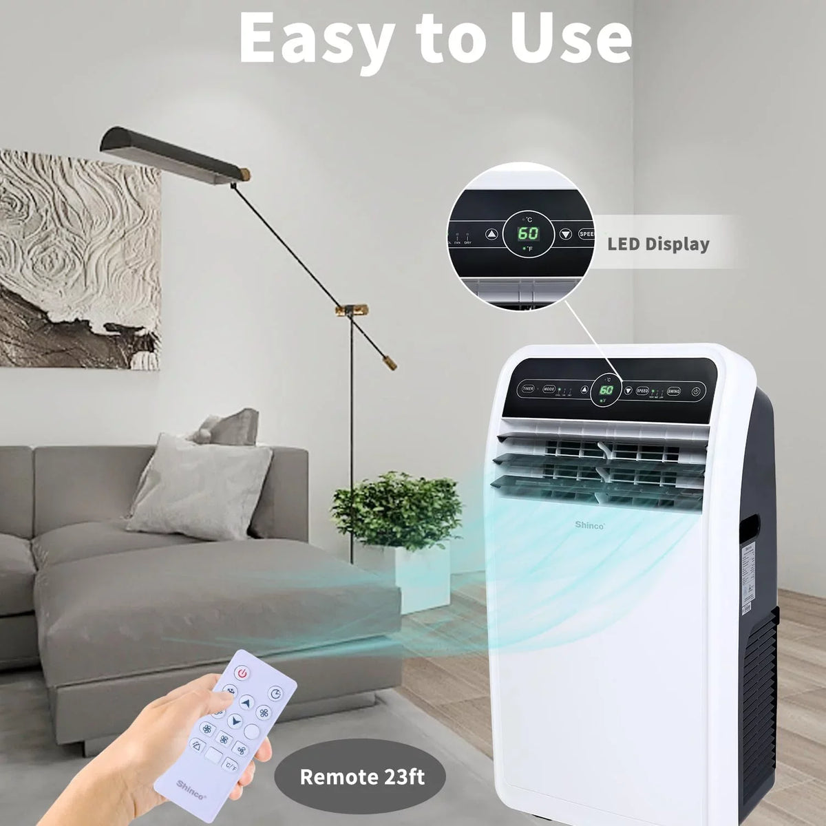 Open Box Sizehinco SizePF1-10C 10,000 BTU Portable Air Conditioner, Ivory