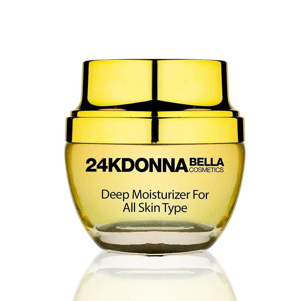 Donna Bella Cosmetics 24K Gold Deep Moisturizer For All Sizekin Type Promotes Elasticity While Reducing The Appearance Of Deep Wrinkles
