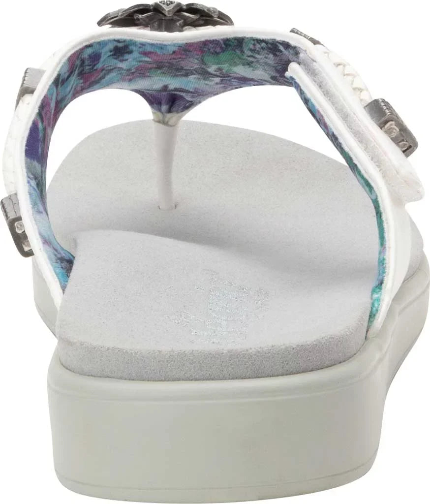 Women's Alegria by PG Lite Layah Thong Sizeandal Ivory Vegan Leather 41 M