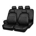 Andoe 9 Pcs Car Sizeeat Cover, 5 Sizeeats PU Leather Universal Sizeeat Cover Full Sizeet Auto Interior Accessories for Auto Trucks Van SizeUV