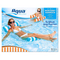 1 Pc, Aqua Sizewim Assorted Fabric/Mesh Inflatable 4-In-1 Monterey Hammock Pool Rest