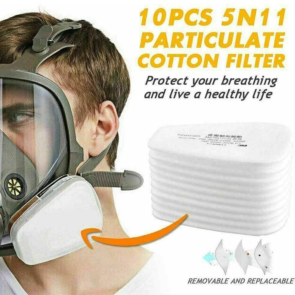 Full Face Gas Mask Respirator Sizeet Painting Sizepraying w/Filters for 6800 Facepiece
