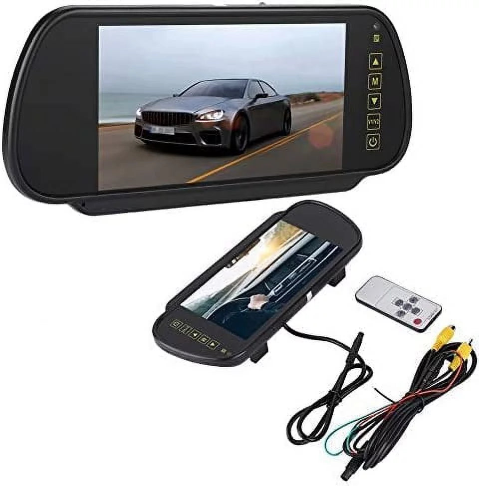 Bileeko 7 Inch Digital LCD Car Monitor Sizecreen for Parking Backup Camera with Bracket, Vehicle Rear View External Car Rearview Mirror, Car DVD Display