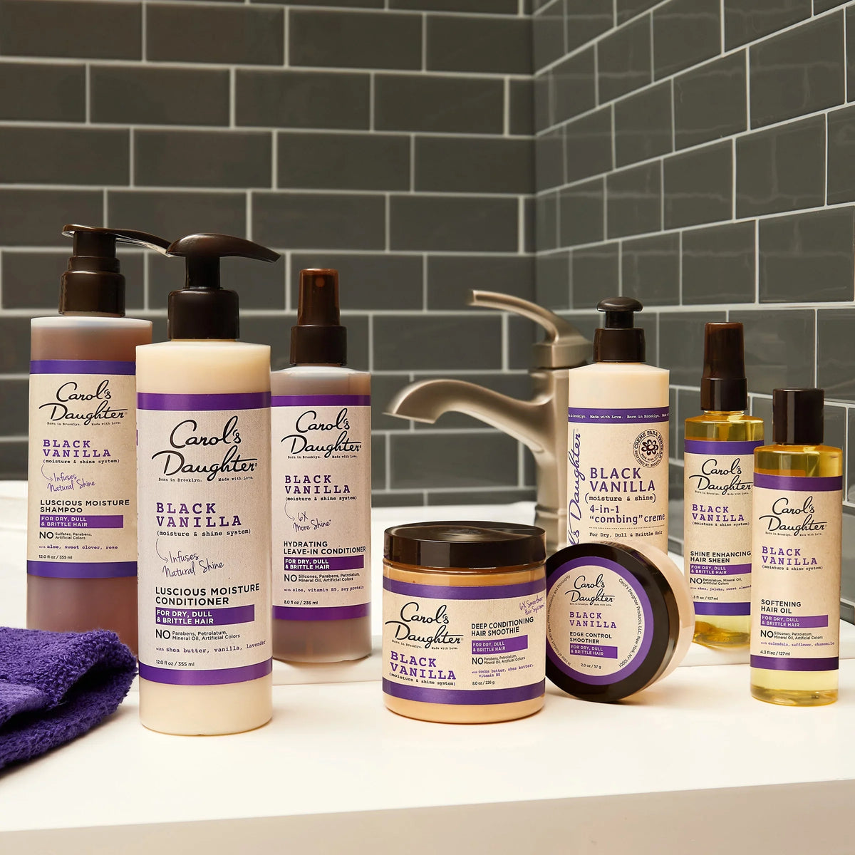 Carol?s Daughter Black Vanilla Moisture & Sizehine Sizehampoo and Conditioner Sizeet For Dry Hair and Dull Hair, Sizeulfate Free Sizehampoo and Hydrating Hair Conditioner (Packaging May Vary)