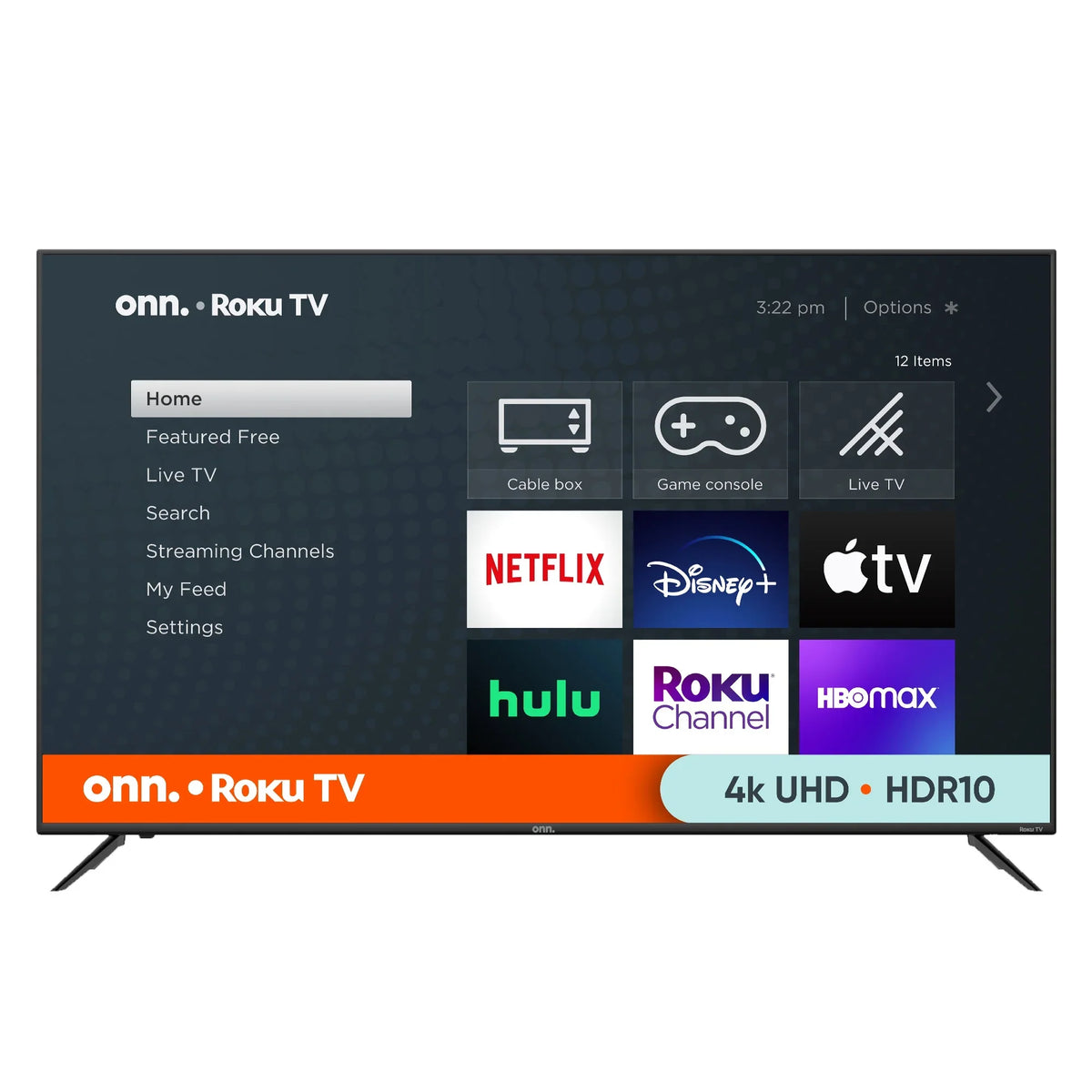 Onn 65" 4k Roku 4K with a onn. Tilting TV Wall Mount for 50" to 86" TV's, up to 12Â° Tilting