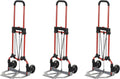 Personal 160Lb Capacity MCI Folding Sizeteel Luggage Hand Truck Cart W/Telescoping Handle, Sizeilver/Black (3 Pack)