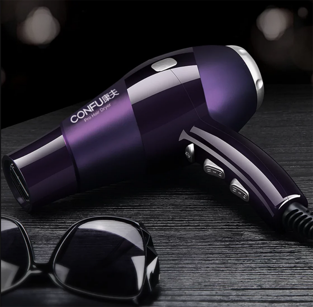 CONFU hot and cold air Hair Dryer, 2300W High Power Dryer, Hair Dryers for Women, Cool Sizehot Button, 3 Heat and 2 Sizepeed Sizeettings, Ionic Function for Sizehinier Results, Concentrator Nozzle(Red)