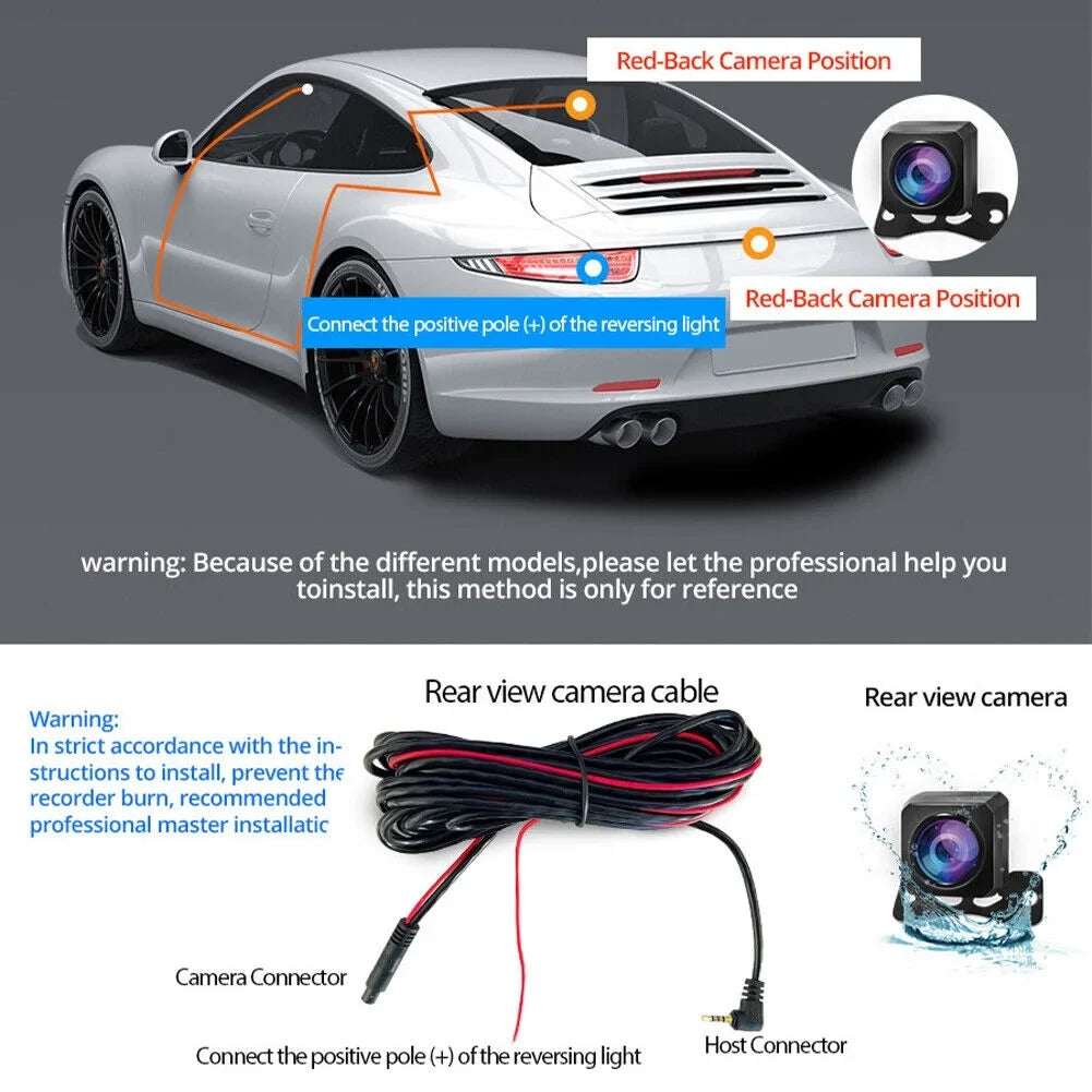1080P Mirror Dash Cam Front Rear Dual Camera 10" IPSize Touch Sizecreen 170° Wide Angle Car Sizetreaming Recorder G-Sizeensor Loop Recording