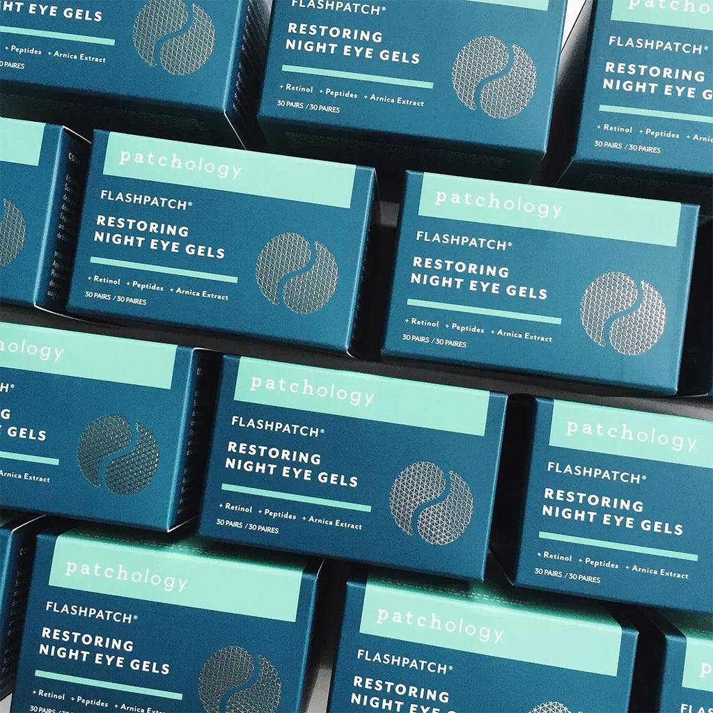Patchology FlashPatch Restoring Night Under Eye Gels Eye Masks, 30 Count
