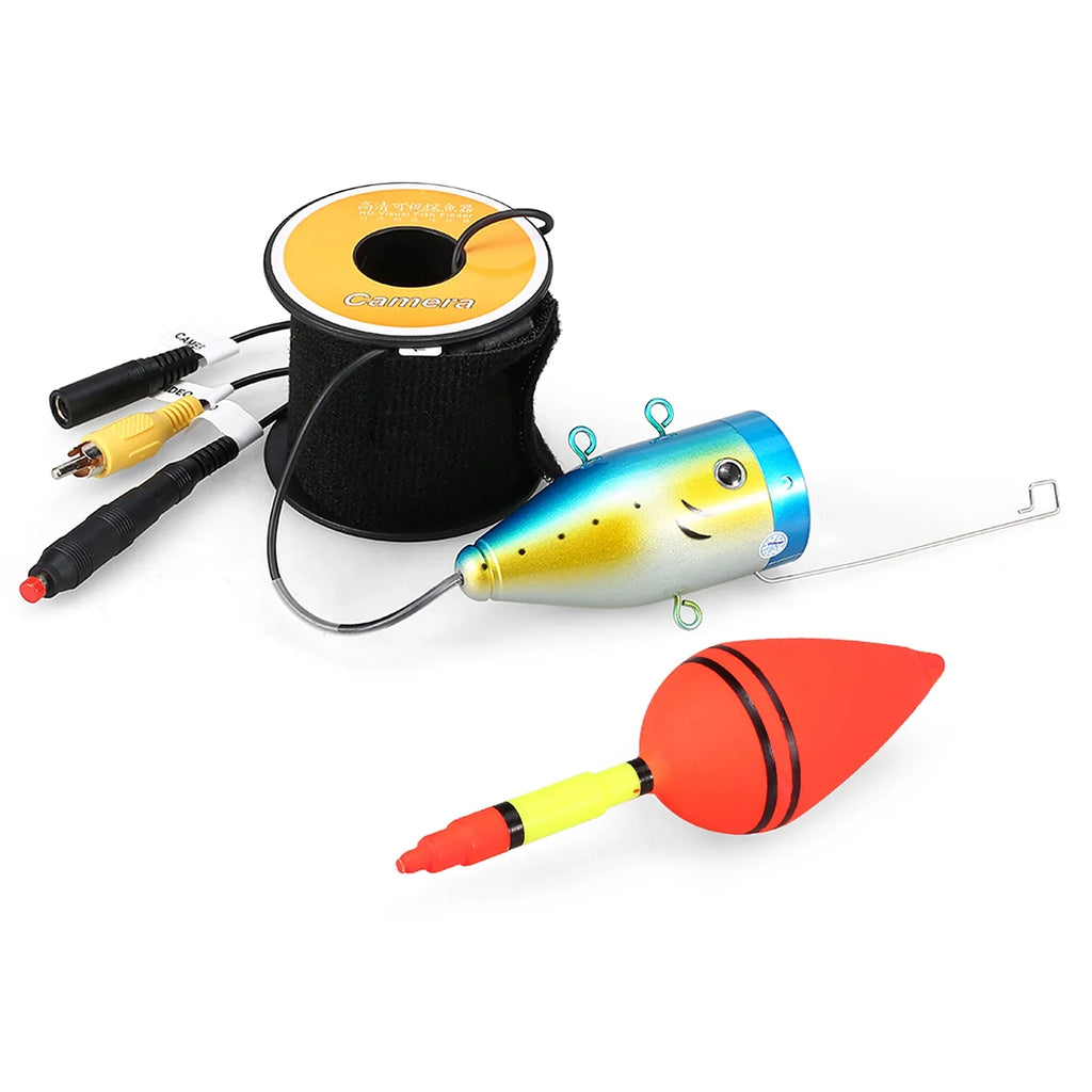 Mixfeer 1200TVL Underwater Fishing 24 LEDs Night Vision Waterproof Fish Sizehape Boat Ice Fishing Accessories with 15m30m50m Cable